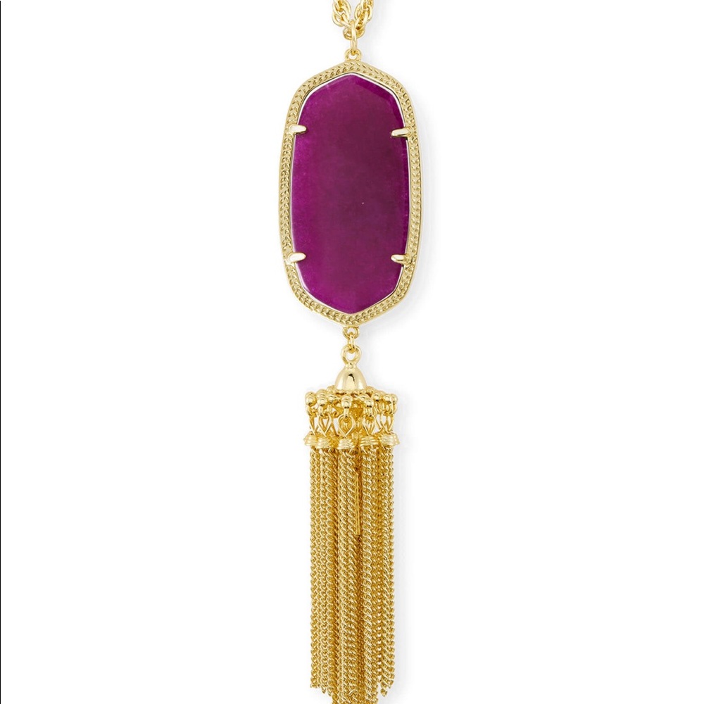 Kendra Scott Rayne Long Pendant Purple Necklace